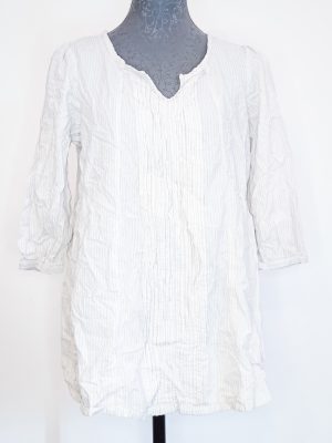 Bluză Elegantă Lungă, cu Dungi CALINCALIN - 42 haine ieftine